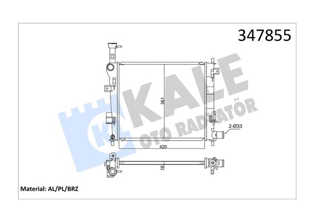 RADYATOR AL/PL/BRZ PICANTO 2011 MT