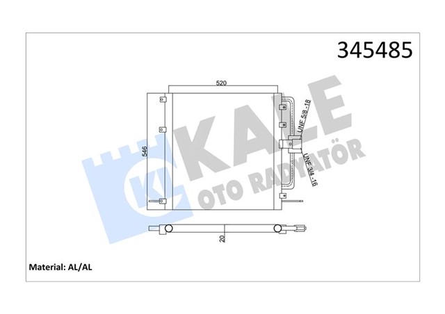KLIMA RADYATORU 25 6T 60 D RANGE ROVER 2 P38A 94 02