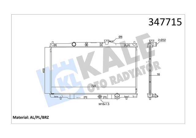 RADYATOR AL/PL/BRZ CR - V II - ELEMENT MT