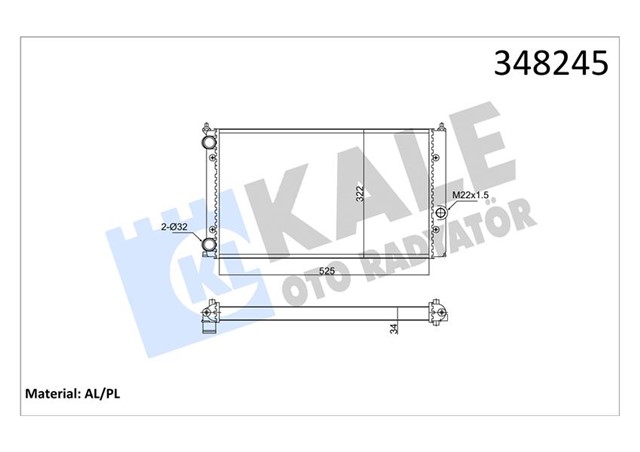 RADYATOR AL/MKNK GOLF III - VENTO MT