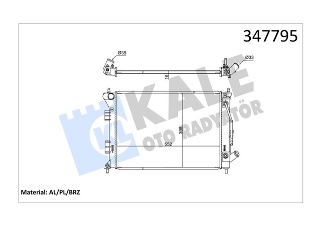 RADYATOR AL/PL/BRZ I30 - I30 CW - KIA CEED - PRO CEED AT