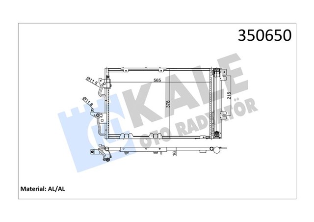 KONDENSER AL/PL/BRZ ASTRA H - ZAFIRA B - VAUXHALL ASTRA MK V - ZAFIRA MK II