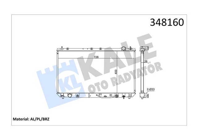 RADYATOR AL/PL/BRZ CAMRY - SOLARA - LEXUS ES AT