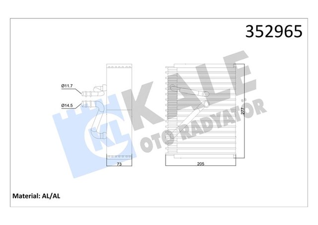 EVAPORATOR OPEL VECTRA B ALL 99 - 95 02