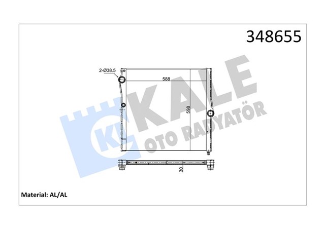RADYATOR AL/PL/BRZ X5 - X6 AT/MT