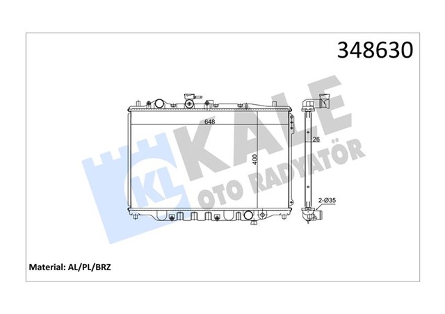 RADYATOR AL/PL/BRZ 626 III MT