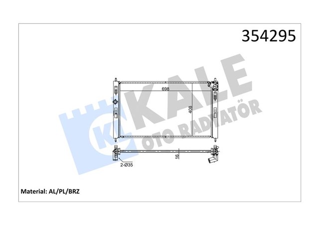 RADYATOR AL/PL/BRZ C4 - PEUGEOT 4008 - MITSUBISHI ASX - LANCER VIII