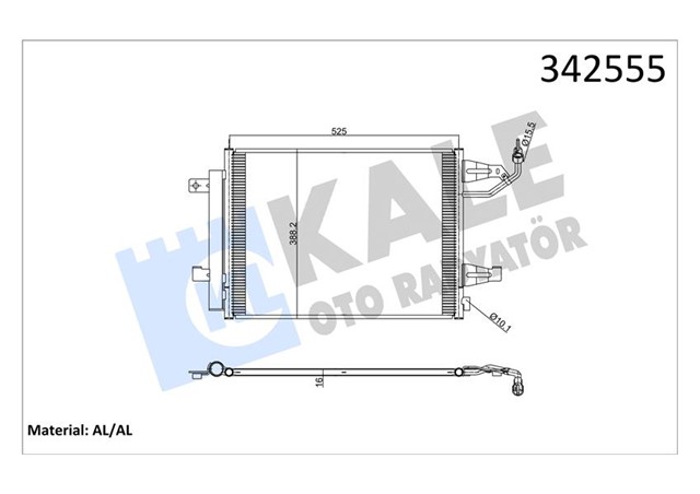 KONDENSER AL/AL COLT VI 1.5 TURBO - 1.1 - 1.3 - 1.5 CZT - 1.6 16V 04 - 12