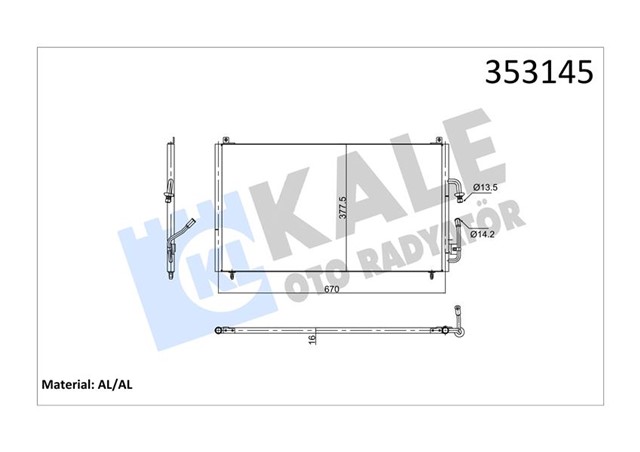 KONDENSER AL/AL PEUGEOT 406