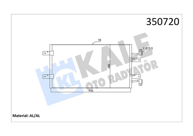 KLIMA KONDENSERI TRAFIC II 2.0 - 2.5 DCI VIVARO 2.0 - 2.5 CDTI 01 OTO. - MEK.