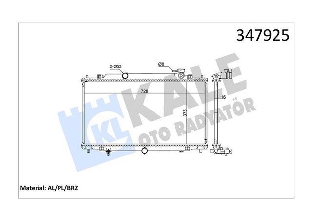 RADYATOR AL/PL/BRZ 6 - CX - 5 MT