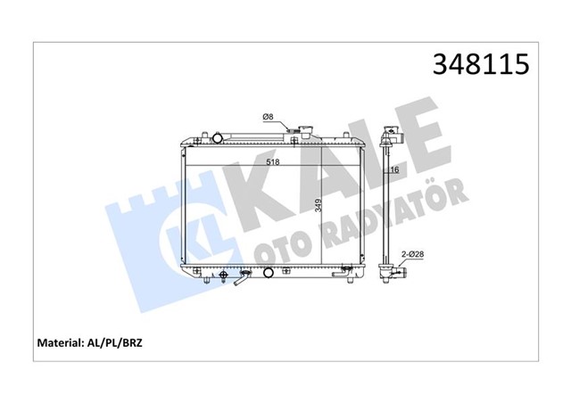RADYATOR AL/PL/BRZ BALENO AT