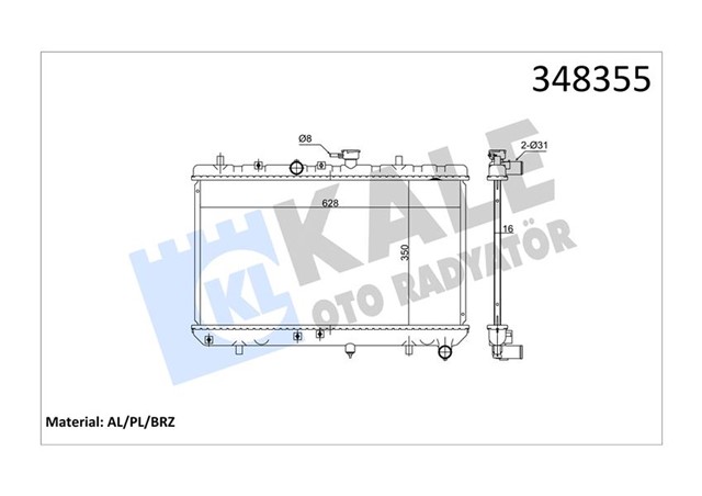 RADYATOR AL/PL/BRZ RIO MT