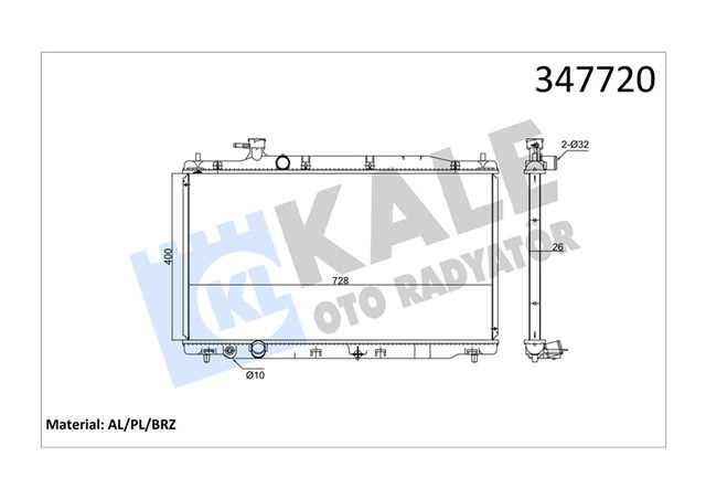 RADYATOR AL/PL/BRZ CR - V III MT
