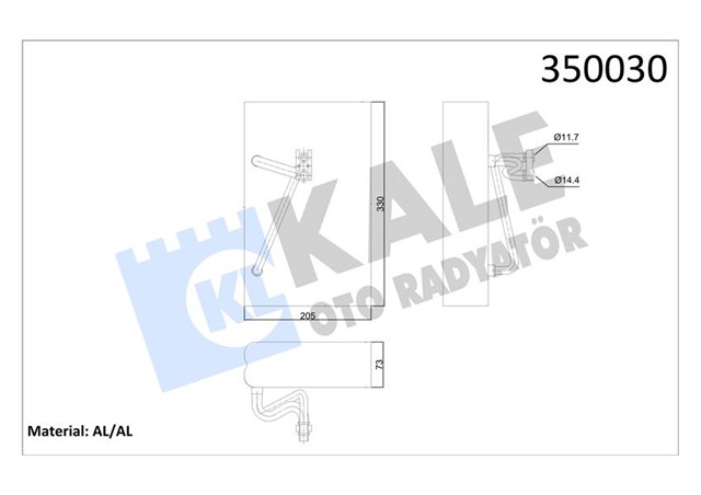 EVAPORATOR VECTRA - VAUXHALL VECTRA