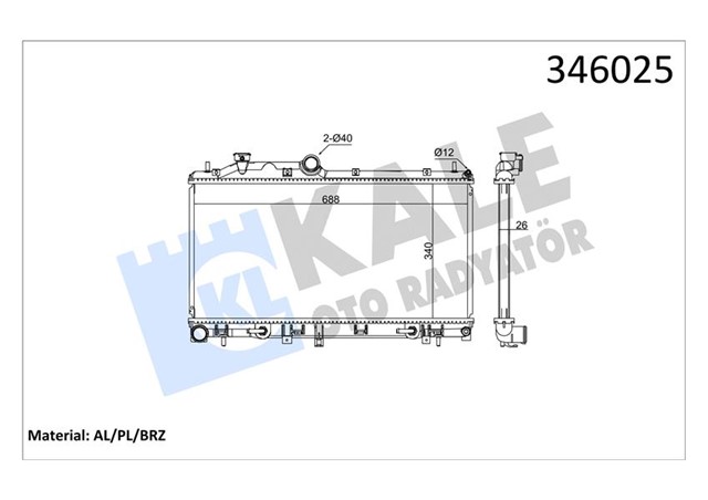 RADYATOR AL/PL/BRZ FORESTER