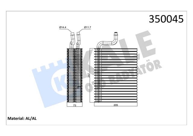 EVAPORATOR COMBO - CORSA - TIGRA - VAUXHALL COMBO - CORSA