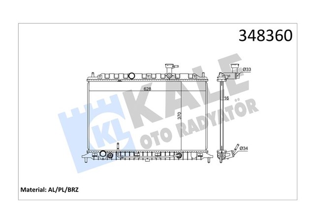 RADYATOR AL/PL/BRZ RIO II AT
