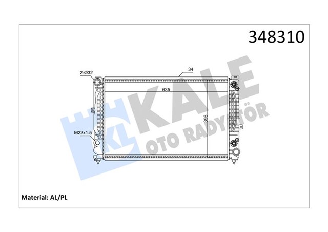 RADYATOR AL/MKNK A4 - A6 - VOLKSWAGEN PASSAT AT
