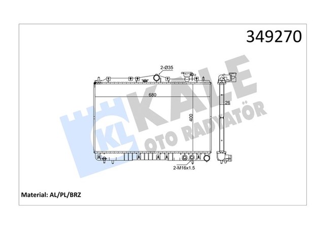 RADYATOR AL/PL/BRZ SONATA II - SONATA III MT