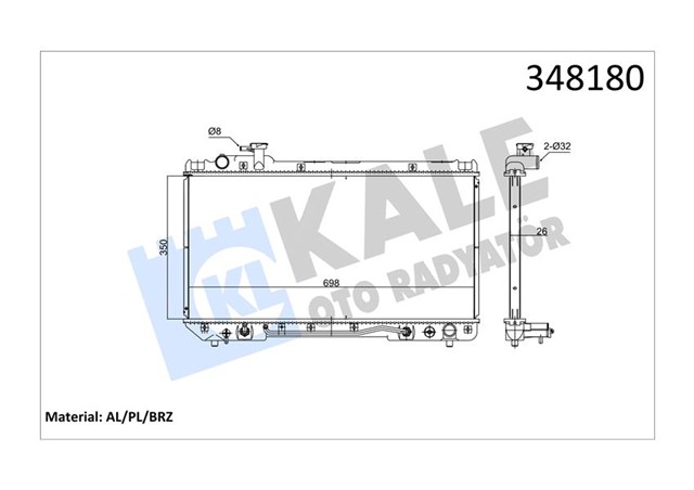 RADYATOR AL/PL/BRZ RAV4 I AT