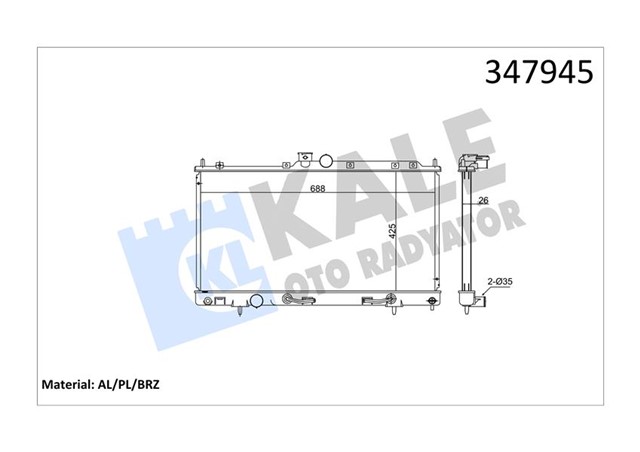 RADYATOR AL/PL/BRZ OUTLANDER I AT