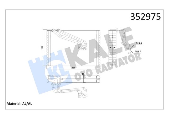 EVAPORATOR AL/PL/BRZ PUNTO - CORSA D