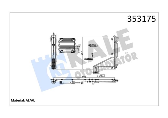 KLIMA RADYATORU MERCEDES W203 CL203 S203 C209 R230