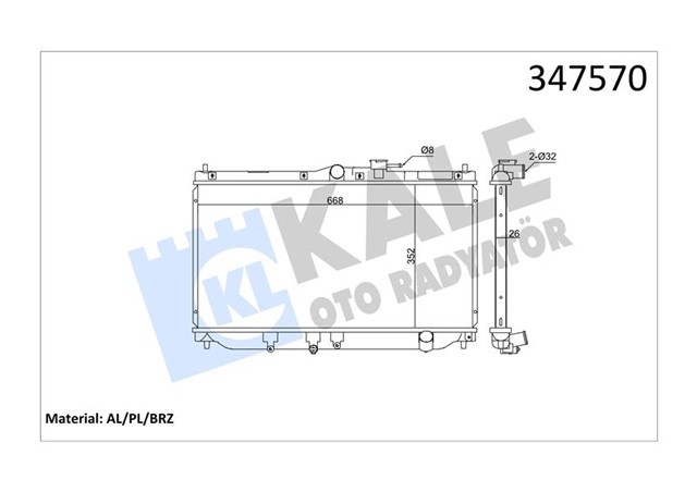 RADYATOR AL/PL/BRZ ACCORD IV - ROVER ROVER 600 MT