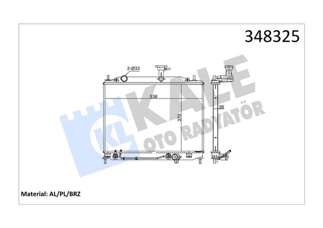 RADYATOR AL/PL/BRZ ERA 1.5 CRDI AT