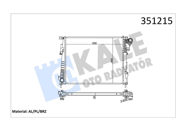 SU RADYATORU TRAFIC II - OPEL VIVARO - NISSAN PRIMASTAR 2.0DCI - CDTI 06 MT BRAZING 448X446X26 93854164