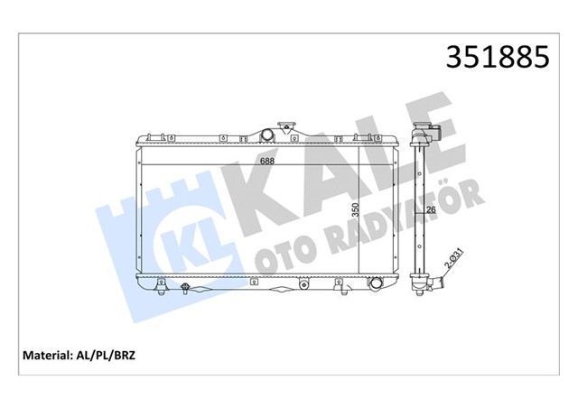 RADYATOR AL/PL/BRZ COROLLA 2.0D 92 99