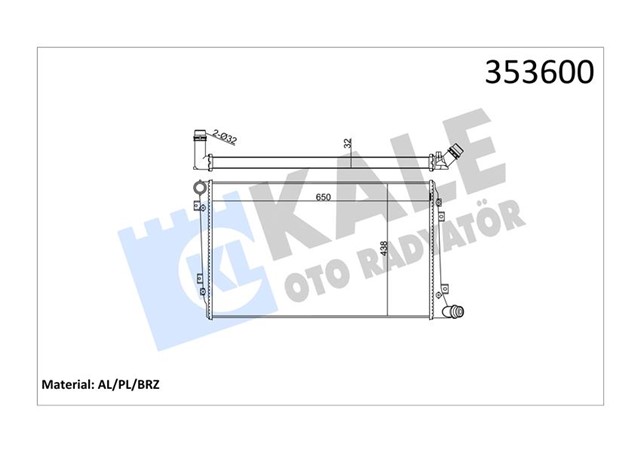 SU RADYATORU GOLF5 - JETTA - CADDY - PASSAT - A3 BLS - BMM 1.9 - 2.0 TDI 04 - 10