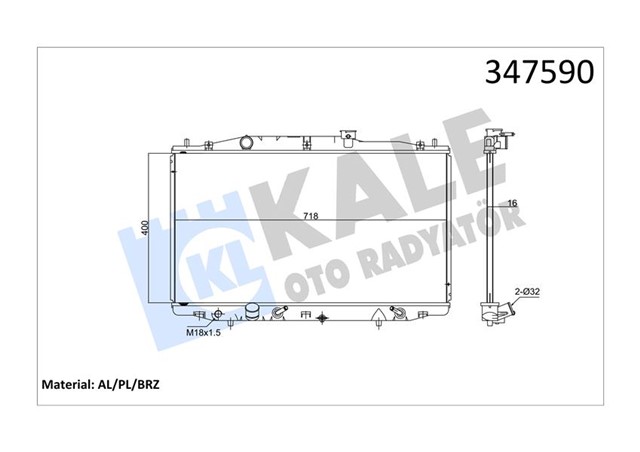RADYATOR AL/PL/BRZ ACCORD VII AT