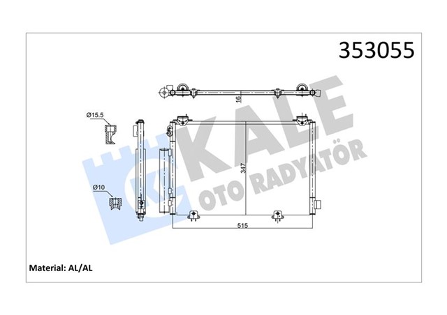 KONDENSER AL/AL YARIS - YARIS VERSO