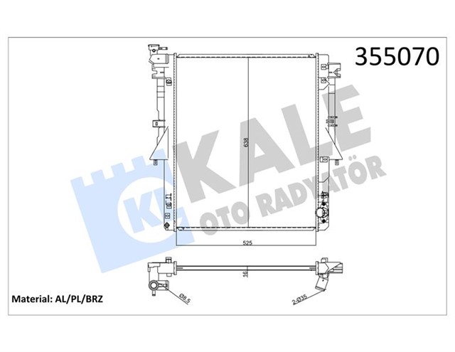 RADYATOR AL/PL/BRZ L200 - TIRTON - FIAT FULLBACK MT