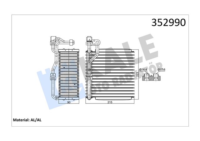 EVAPORATOR AL/PL/BRZ PALIO - ALBEA - STRADA