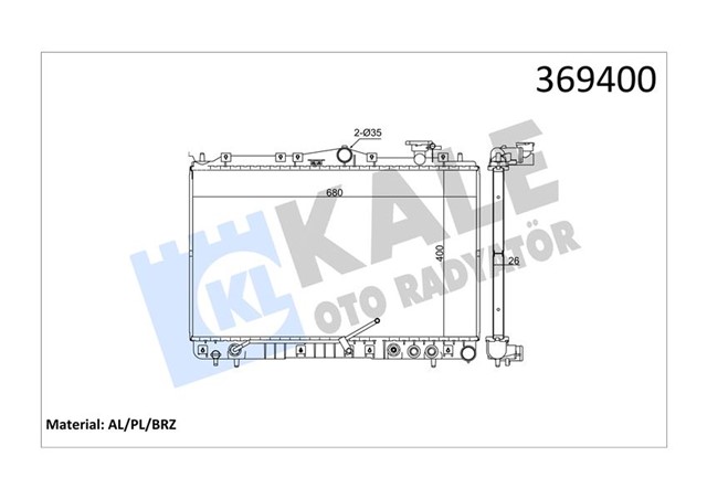 RADYATOR HYUNDAI SONATA III AL/PL/BRZ 400X680X26