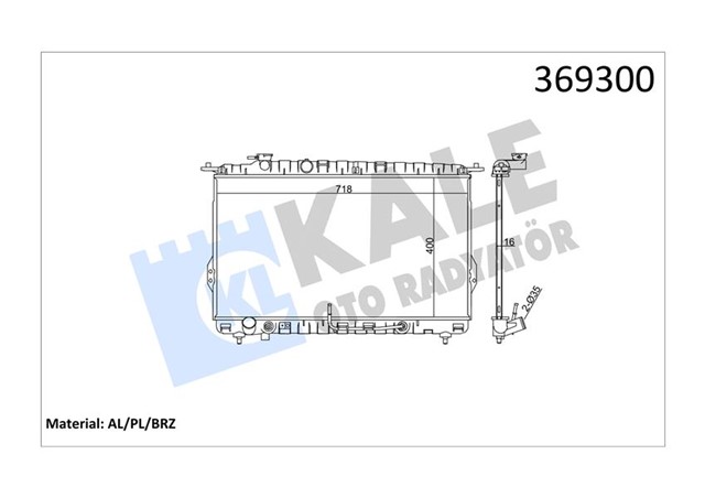 RADYATOR HYUNDAI SONATA IV - XG AL/PL/BRZ 403X718X18