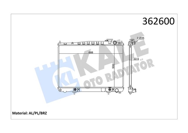 RADYATOR NISSAN PATHFINDER AL/PL/BRZ 500X688X22