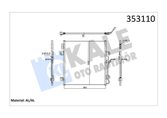 KONDENSER AL/AL DODGE NITRO