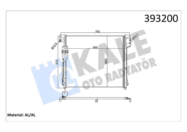 KLIMA KONDENSERI NISSAN NAVARA D40 - PATHFINDER R51 AL/AL 688X570X18