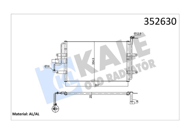 KONDENSER LEON - TOLEDO II - VOLKSWAGEN BORA - GOLF IV 1.9 TDI 00
