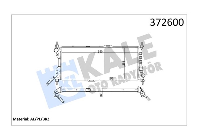 X RADYATOR COMBO - CORSA - CORSA B AL/PL/BRZ 650X268X32