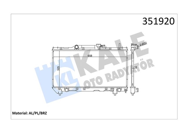 RADYATOR AL/PL/BRZ CARINA E 1.6 - 1.8 16V 92 97