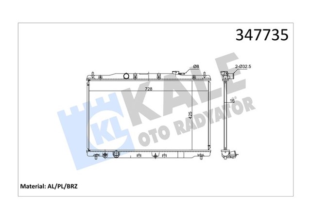 RADYATOR AL/PL/BRZ CR - V IV MT