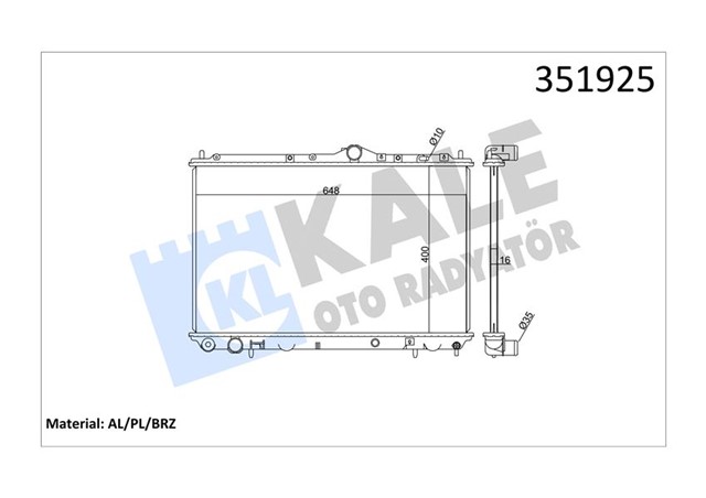RADYATOR AL/PL/BRZ VOLVO S40 1.6 1.8 1.8I 2.0 1995 - 2004 V40 1.6 1.8 1.8I 2.0 1995 - 2004