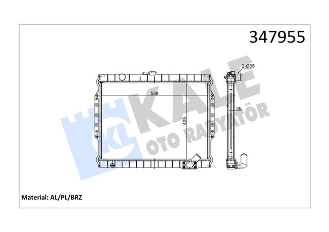 RADYATOR AL/PL/BRZ L200 MT
