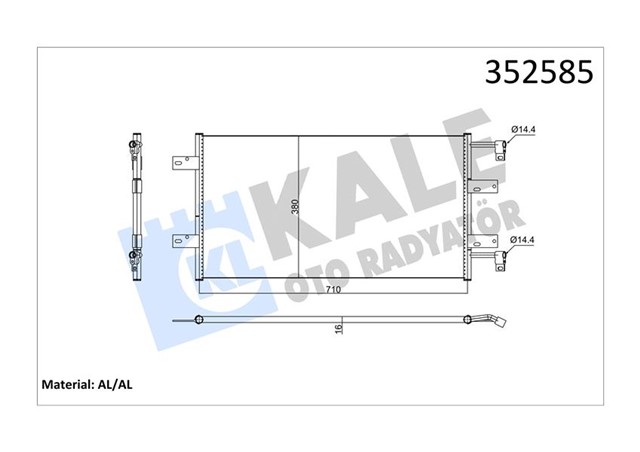KONDENSER NISSAN PRIMASTAR - OPEL VIVARO - RENAULT TRAFIC II 2.5DCI 02