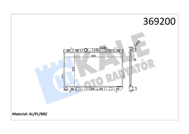 RADYATOR HYUNDAI COUPE AL/PL/BRZ 377X648X16